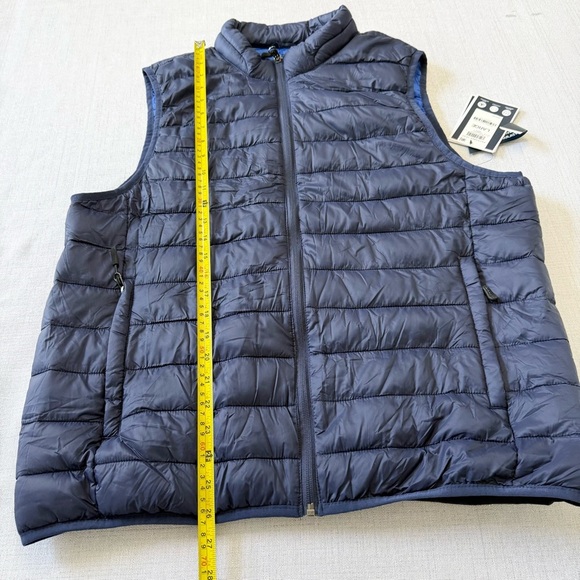 Club Room Men's Packable Vest Navy Blue Full Zip Lightweight Size L Travel - Picture 6 of 11